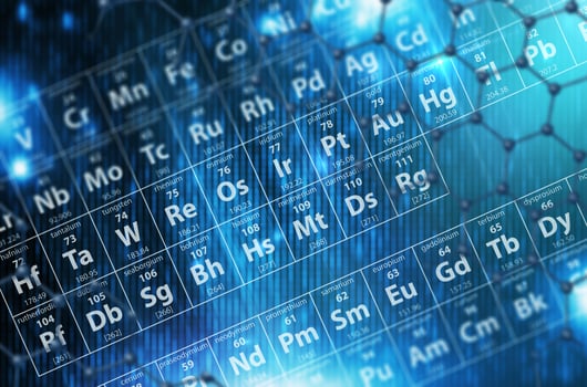 Periodic Table Blue Background photo