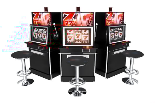 Isolated Slot Machines photo
