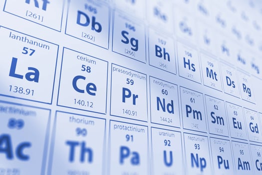 Blue Periodic Table Illustration photo