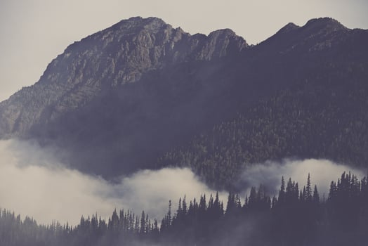Mountains Covered By Clouds photo