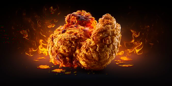 Illustration of fried chicken nuggets delicious content photo