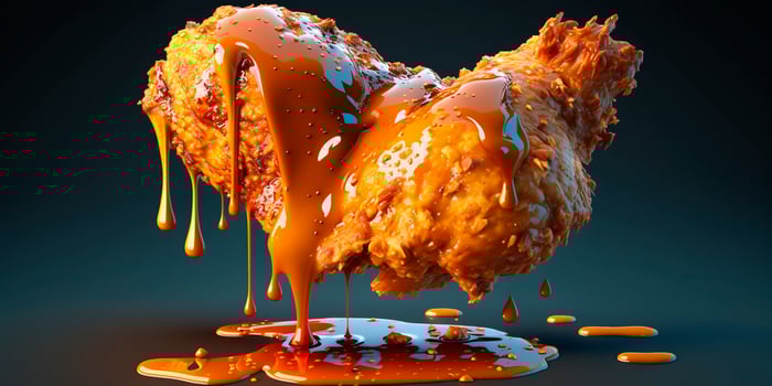 Illustration of fried chicken nuggets delicious content photo