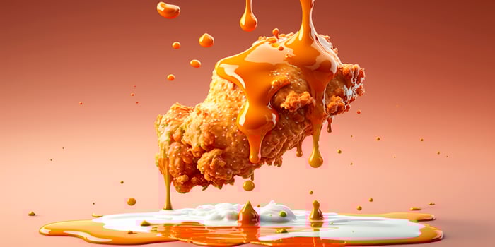 Illustration of fried chicken nuggets delicious content photo