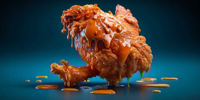 Illustration of fried chicken nuggets delicious content photo