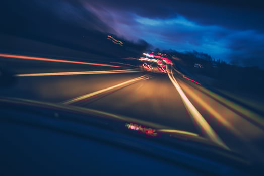 Highway Driving Motion Blur photo