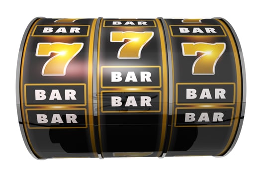 Slot Machine Drum Isolated photo