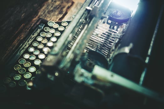 Aged Typewriting Machine photo