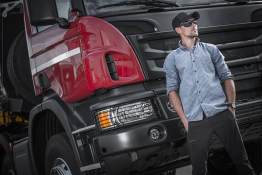Semi Truck Caucasian Driver photo