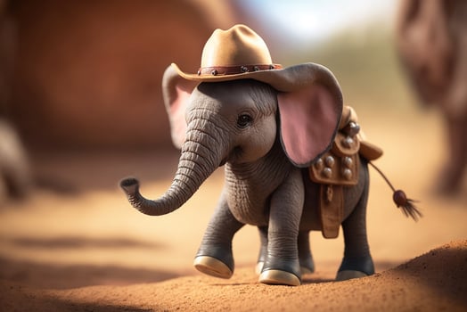 The Little Elephant Goes West A Funny Cowboy Adventure photo