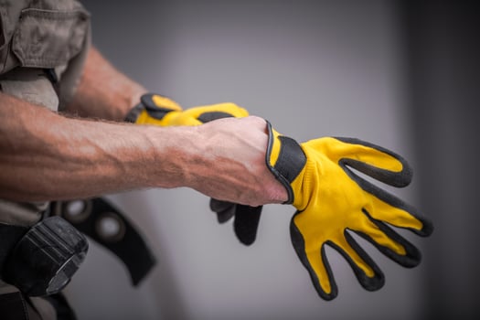 Wearing Safety Gloves photo