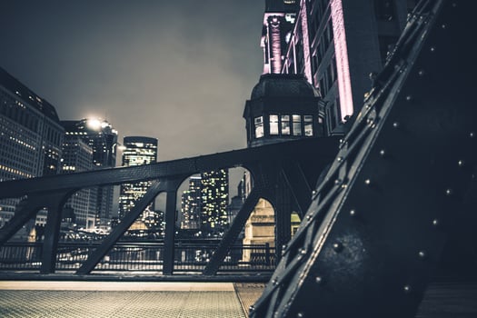 Downtown Chicago Iron Bridges photo
