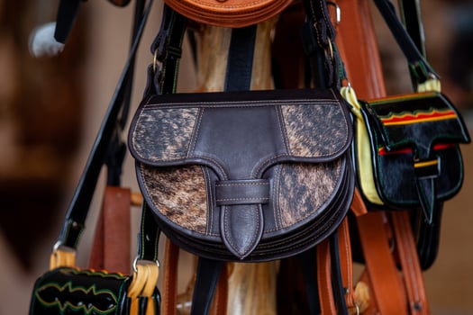 Colombian traditional leather satchel called Carriel photo
