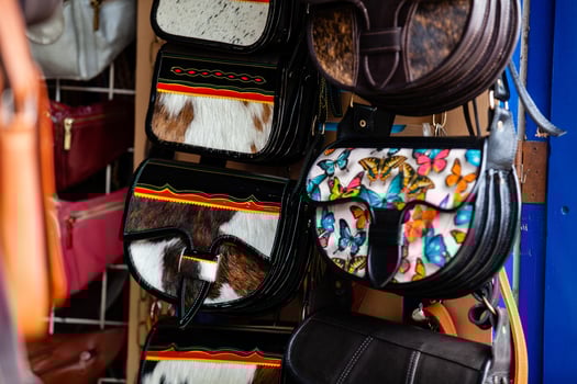 Colombian traditional leather satchel called Carriel photo