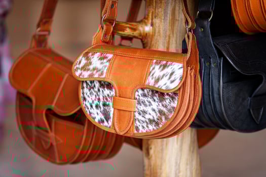 Colombian traditional leather satchel called Carriel photo