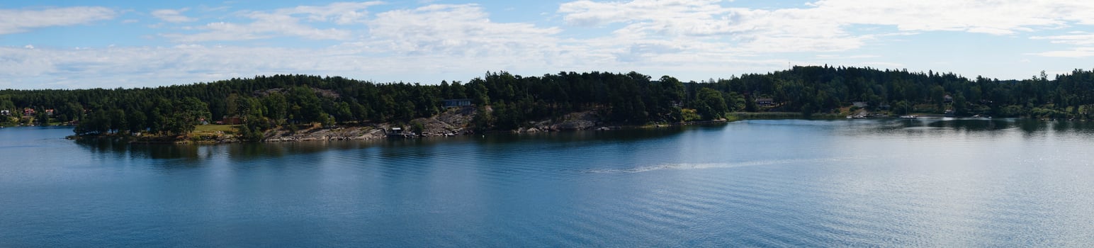 With the cruise ship through the archipelago of Stockholm Sweden photo