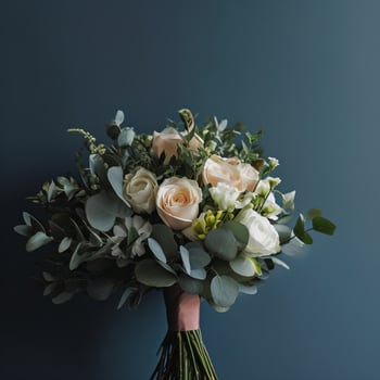 Cute wedding bouquet. Illustration photo