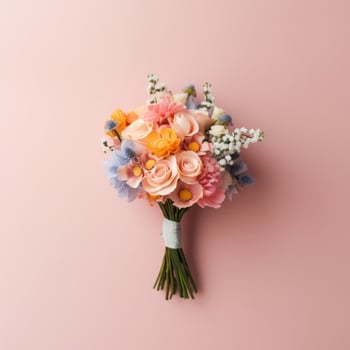 Cute wedding bouquet. Illustration photo