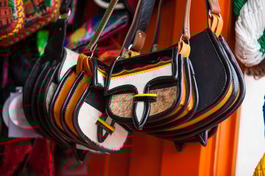 Colombian traditional leather satchel from the Antioquia Region called Carriel photo