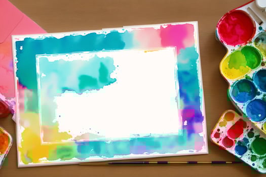 Childrens Day postcard. Childrens Day background. Watercolor paint. Digital art, photo