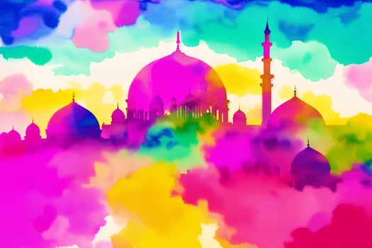 Beautiful old mosque. Islamic background. Eid-al-Adha. Ramadan. Copy space. photo