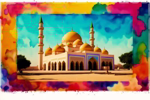 Beautiful old mosque. Islamic background. Eid-al-Adha. Ramadan. Copy space. photo