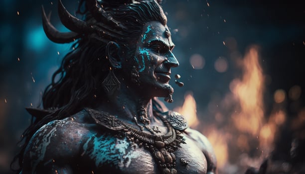 Shiva, the Lord of Destruction and Renewal Majestic Portrait of the Hindu God photo