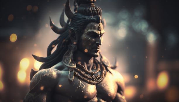 Shiva, the Lord of Destruction and Renewal Majestic Portrait of the Hindu God photo