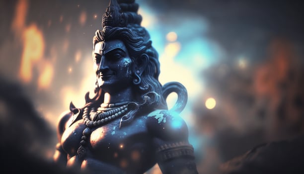 Shiva, the Lord of Destruction and Renewal Majestic Portrait of the Hindu God photo