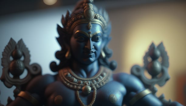 Majestic Portrait of Vishnu, the God of Protection and Preservation photo