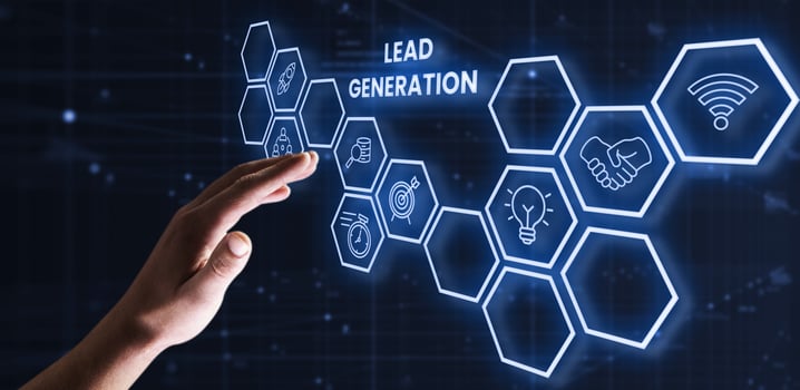Lead Generation, Business Growth and Finance Concept Background. photo