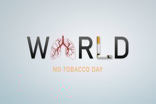 World No Tobacco Day, Concept of No smoking and Cigarette with a Smoke Design Concept. photo