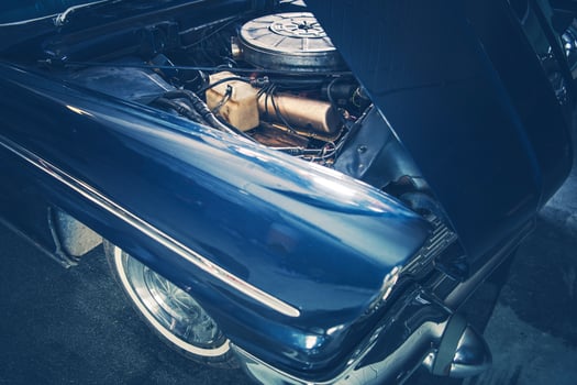 Broken Classic Car Closeup photo