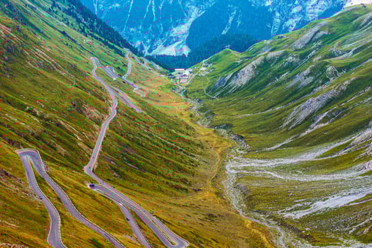 Stelvio Mountain Pass in Italy photo
