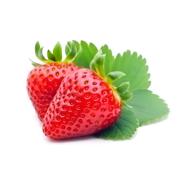 Strawberry with leaves. photo
