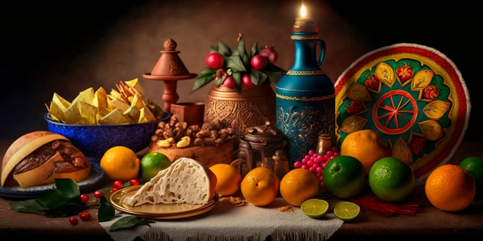A Mexican Christmas Still Life with Bokeh photo
