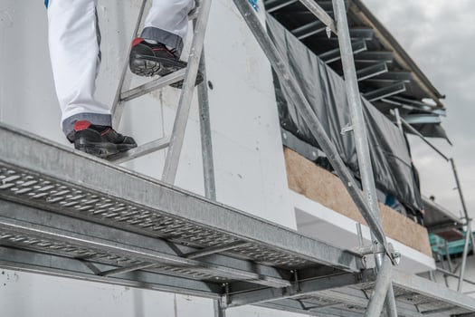 Worker in a Scaffolding photo