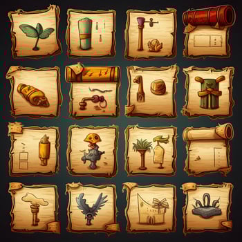 medieval papyrus scroll game photo
