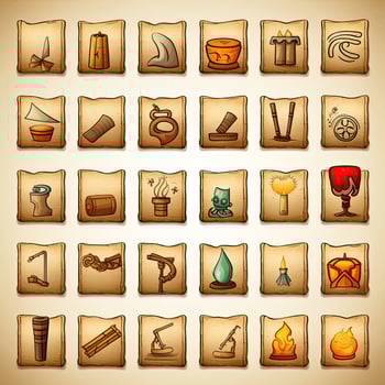 roll papyrus scroll game photo