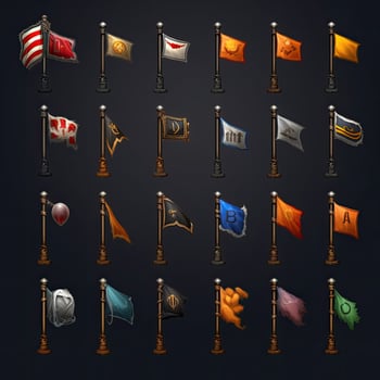 shape flag pole game photo