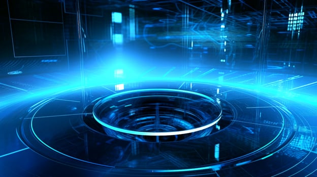futuristic portal, hologram photo