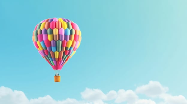 Hot air balloon background. Illustration photo