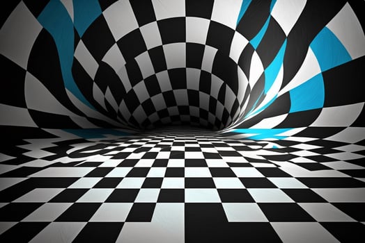 3D Vortex Chessboard Pattern photo