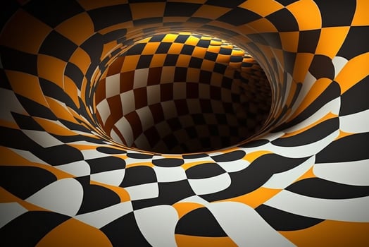 3D Vortex Chessboard Pattern photo