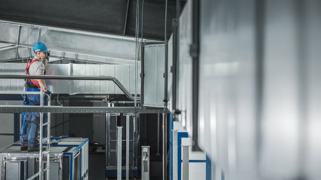 Air Ventilation and Climate Control Inside Commercial Warehouse photo