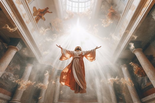 Ascension day of jesus christ or resurrection day of son of god. Good friday. Ascension day concept in church by photo