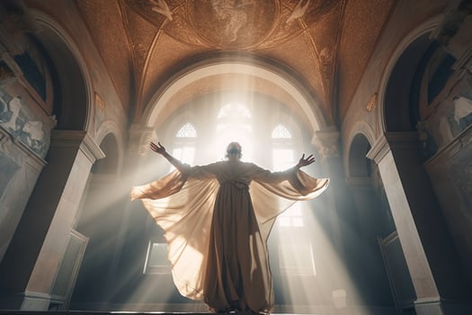 Ascension day of jesus christ or resurrection day of son of god. Good friday. Ascension day concept in church by photo