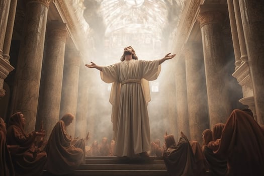 Ascension day of jesus christ or resurrection day of son of god. Good friday. Ascension day concept in church by photo