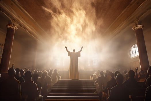 Ascension day of jesus christ or resurrection day of son of god. Good friday. Ascension day concept in church by photo