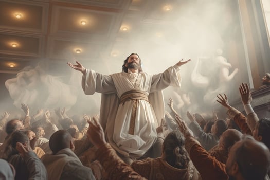 Ascension day of jesus christ or resurrection day of son of god. Good friday. Ascension day concept in church by photo