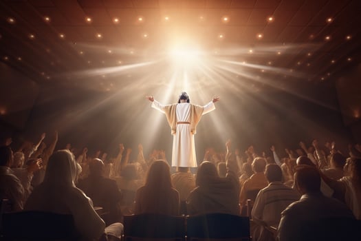 Ascension day of jesus christ or resurrection day of son of god. Good friday. Ascension day concept in church by photo